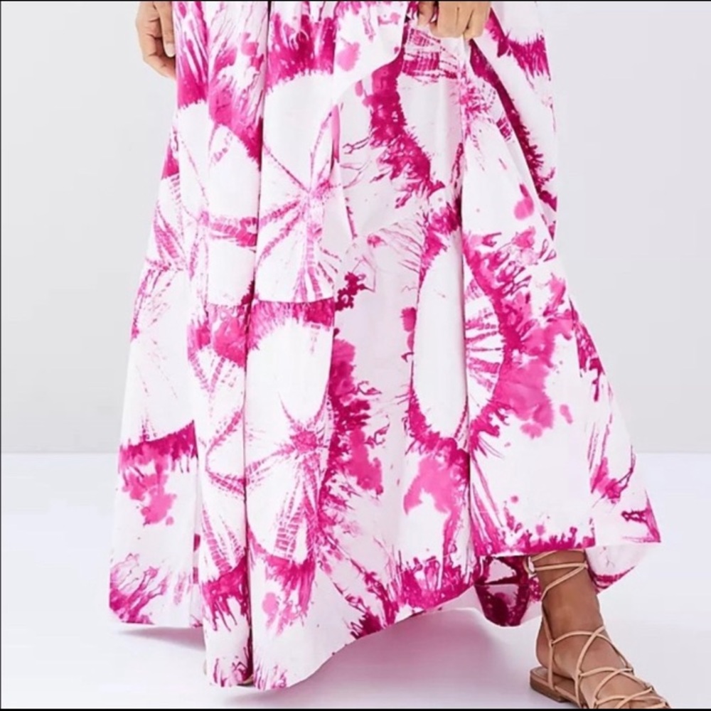 SWF Tie Dye Smocked High Neck Maxi Dress Small NWT - Picture 11 of 13